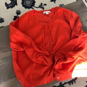 Orange crop cardigan